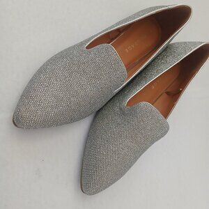Rampage Silver Sparkle Loafer Flats